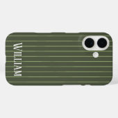 Coques Case-Mate iPhone Rayures vert olive (Verso (horizontal))