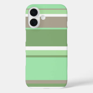 Coques iPhone 16 Rayures vert pâle