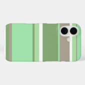 Coques Case-Mate iPhone Rayures vert pâle (Verso (horizontal))