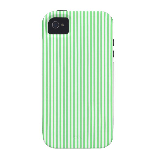 Coques Case-Mate iPhone Rayures vertes et blanches (Dos)