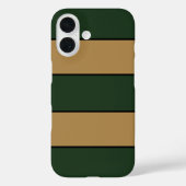 Coques Case-Mate iPhone Rayures vertes et dorées de Noël classiques (Verso)