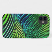 Coques Case-Mate iPhone Rayures vertes néon futuristes  (Dos (Horizontal))