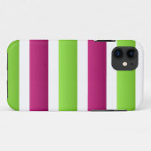 Coques Case-Mate iPhone Rayures violettes/blanches et vertes (Dos (Horizontal))