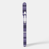 Coques Case-Mate iPhone Rayures violettes de cuir monogramme (Verso / Gauche)