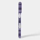Coques Case-Mate iPhone Rayures violettes de cuir monogramme (Verso / Droite)