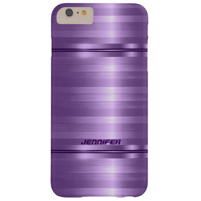 Coques Case-Mate iPhone Rayures violettes métalliques brillantes monogramm (Dos)