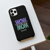 Coques Case-Mate iPhone Real Legit Wow Mom Imprimer (violet et Turquoise)