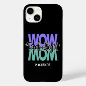 Coques Case-Mate iPhone Real Legit Wow Mom Imprimer (violet et Turquoise) (Verso)