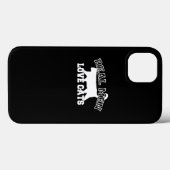 Coques Case-Mate iPhone Real Men Love Cats sur arrière - plan noir (Verso (horizontal))