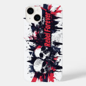 Coques Case-Mate iPhone "Rebel Forever" - Edgy Skull Design graphique (Verso)