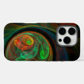 Coques Case-Mate iPhone Reborn Green Art Abstrait (Verso (horizontal))