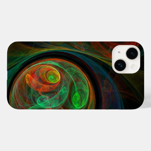 Coques Case-Mate iPhone Reborn Green Art Abstrait (Verso (horizontal))