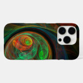 Coques Case-Mate iPhone Reborn Green Art Abstrait (Verso (horizontal))