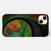 Coques Case-Mate iPhone Reborn Green Art Abstrait (Verso (horizontal))