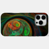 Coques Case-Mate iPhone Reborn Green Art Abstrait (Verso (horizontal))