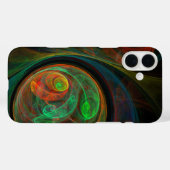 Coques Case-Mate iPhone Reborn Green Art Abstrait (Verso (horizontal))
