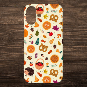 Coques iPhone 16 Plus Récolte d'action de grâce et Motif de hérisson