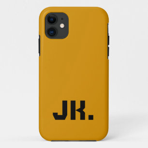 Case-Mate iPhone Case Récolte or couleur solide   Initiale minimale