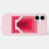 Coques Case-Mate iPhone Rectangle Abstrait en rouge (Verso (horizontal))