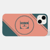 Coques Case-Mate iPhone Rectangle géométrique du cercle monographique init (Verso (horizontal))