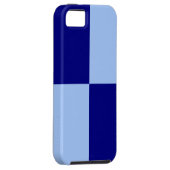 Coques Case-Mate iPhone Rectangles bleu-clair et bleu-foncé (Dos/Droit)