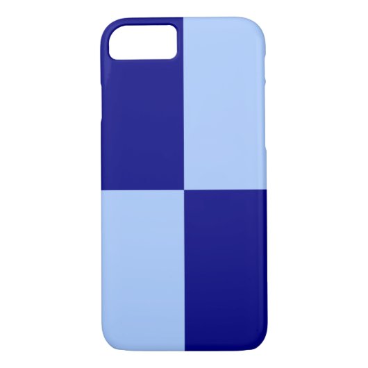 Coques Case-Mate iPhone Rectangles bleu-clair et bleu-foncé (Dos)
