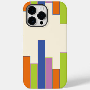 Coque Pour Pour iPhone 14 Pro Max Rectangles bleus, orange, violets, verts et crème