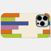 Coques Case-Mate iPhone Rectangles bleus, orange, violets, verts et crème (Verso (horizontal))