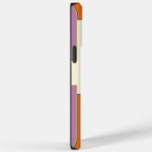 Coques Case-Mate iPhone Rectangles bleus, orange, violets, verts et crème (Verso / Droite)