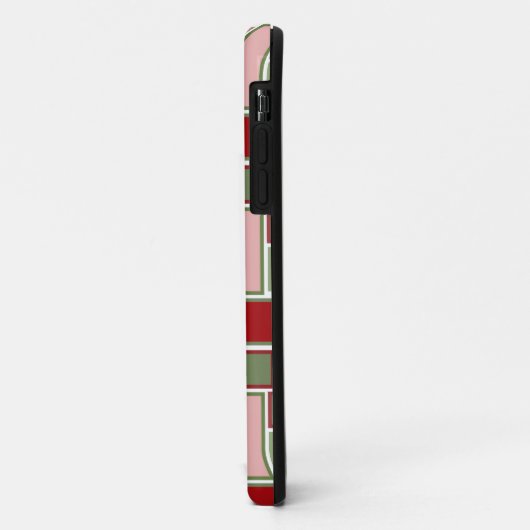 Coques Case-Mate iPhone Rectangles de Noël Boho (Dos/Gauche)