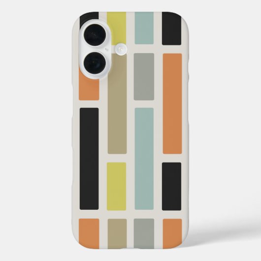 Coques Case-Mate iPhone Rectangles modernes du milieu du siècle (Verso)