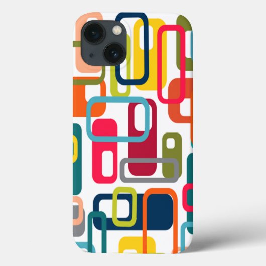 Coques Case-Mate iPhone Rectangles modernes du milieu du siècle (Verso)