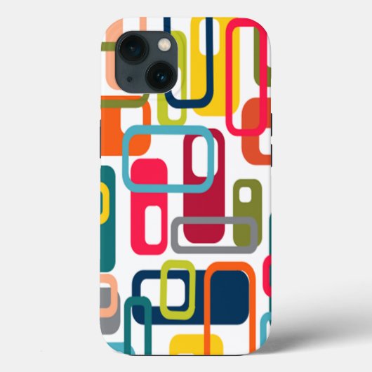 Coques Case-Mate iPhone Rectangles modernes du milieu du siècle (Verso)
