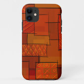Coques Case-Mate iPhone Rectangles, motif patchwork, doodle. Surface de re (Dos)
