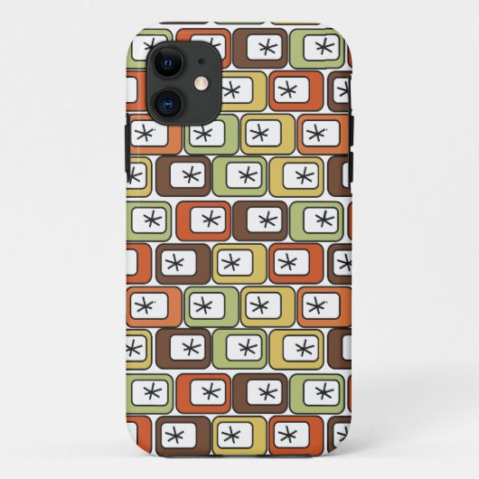 Coques Case-Mate iPhone Rectangles rétro avec Starbursts 1 (Dos)
