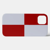 Coques Case-Mate iPhone Rectangles rouges et gris (Verso (horizontal))