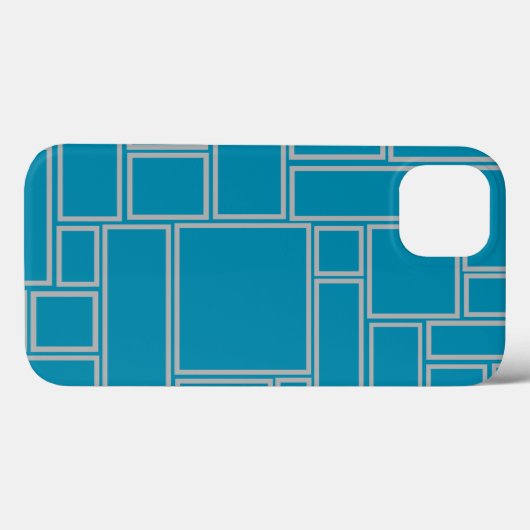 Coques Case-Mate iPhone Rectangles sarcelles (Verso (horizontal))
