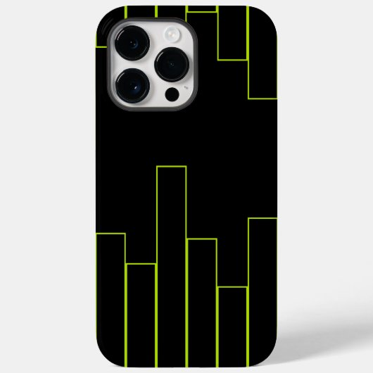 Coques Case-Mate iPhone Rectangles Vert Lime et Noir (Verso)