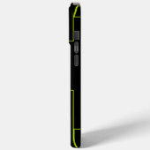Coques Case-Mate iPhone Rectangles Vert Lime et Noir (Verso / Gauche)