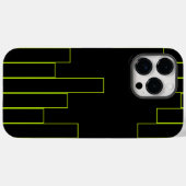 Coques Case-Mate iPhone Rectangles verte et noire de chaux (Verso (horizontal))