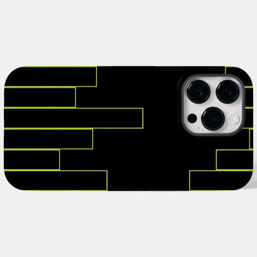 Coques Case-Mate iPhone Rectangles verte et noire de chaux (Verso (horizontal))
