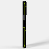 Coques Case-Mate iPhone Rectangles verte et noire de chaux (Verso / Droite)
