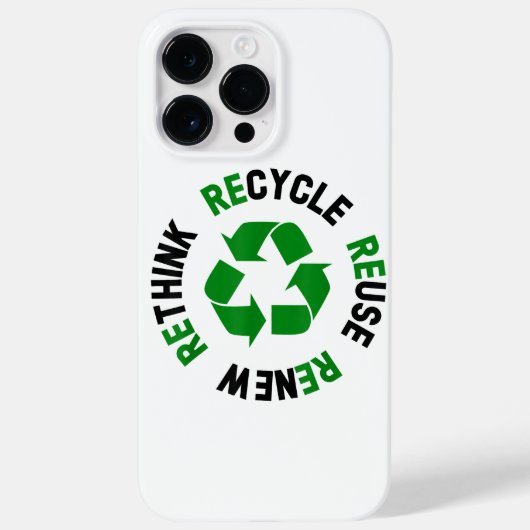 Coques Case-Mate iPhone Recycle Reuse Renew Rethink Earth Day Environmenta (Verso)
