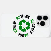 Coques Case-Mate iPhone Recycle Reuse Renew Rethink Earth Day Environmenta (Verso (horizontal))