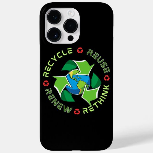 Coques Case-Mate iPhone Recycler, Réutiliser, Renouveler, Repenser. Sauvez (Verso)
