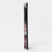 Coques Case-Mate iPhone Red and Black Brecciated Marble Stone Texture with (Dos/Gauche)