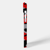 Coques Case-Mate iPhone Red and Black Camouflage Personalized (Verso / Gauche)