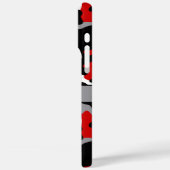 Coques Case-Mate iPhone Red and Black Camouflage Personalized (Verso / Gauche)