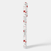 Coques Case-Mate iPhone Red and Black Hand Drawn Doodle Hearts (Verso / Droite)