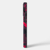 Coques Case-Mate iPhone Red and Black Marble Swirl Abstract Phone Case (Verso / Gauche)